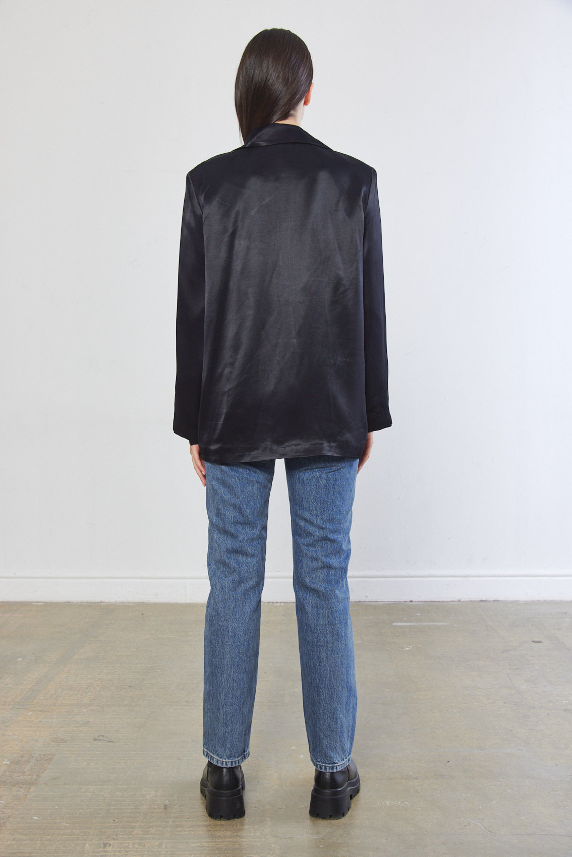 Satin Tailored Blazer - Dé Rococo
