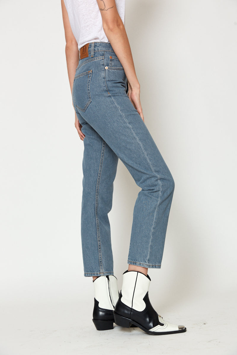 No.1 | high-rise straight-leg cropped jeans