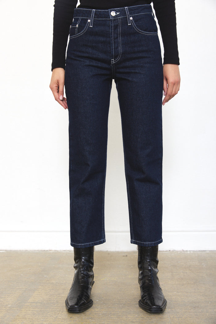 No.5| High Waist Straight Cropped Denim