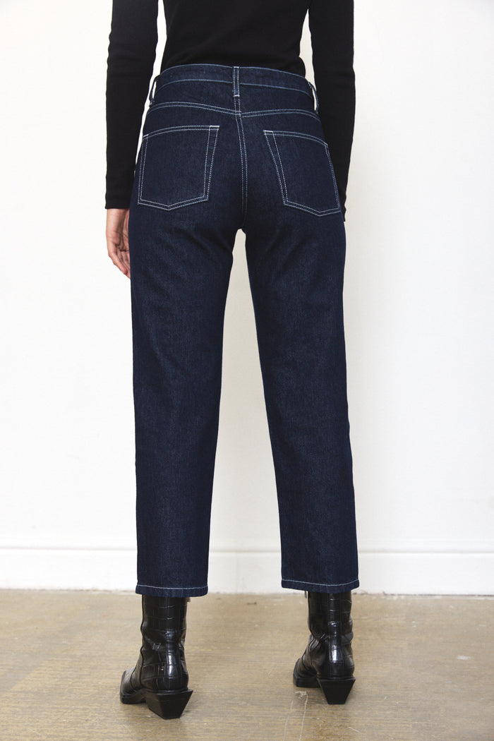 No.5| High Waist Straight Cropped Denim