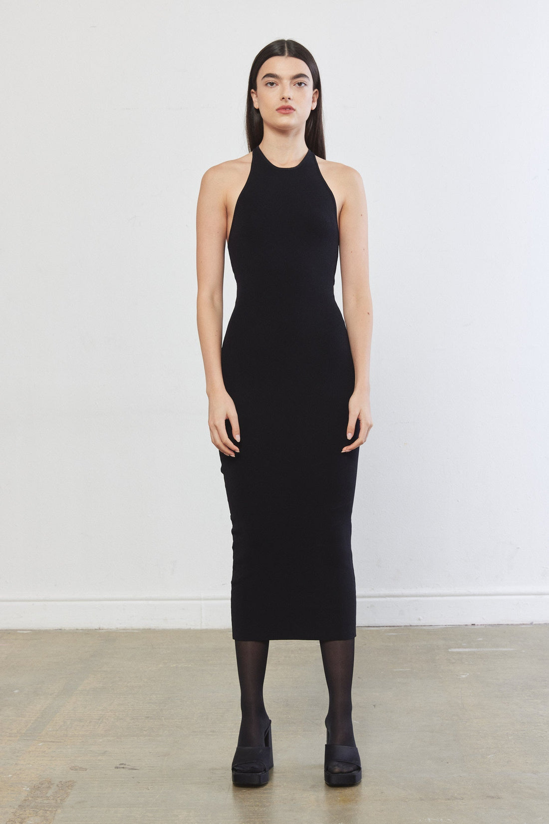 Tight Ribbed Halter Dress D Rococo Tight Ribbed Halter Dress D Rococo